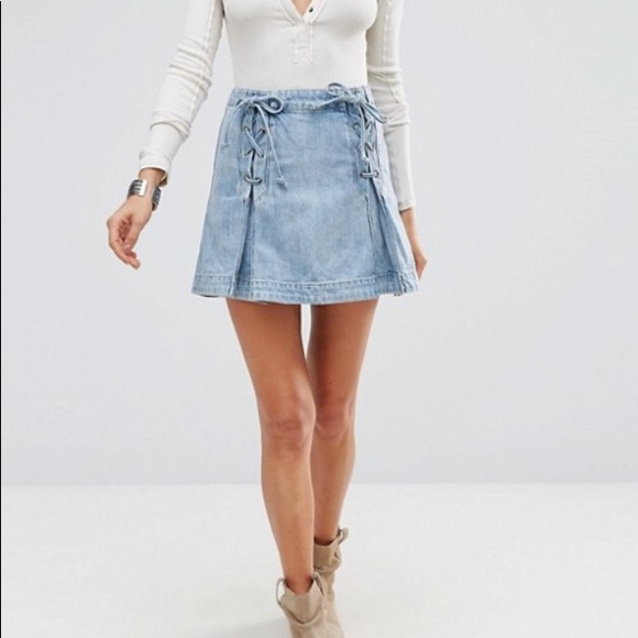 jean skirt cowboy boots